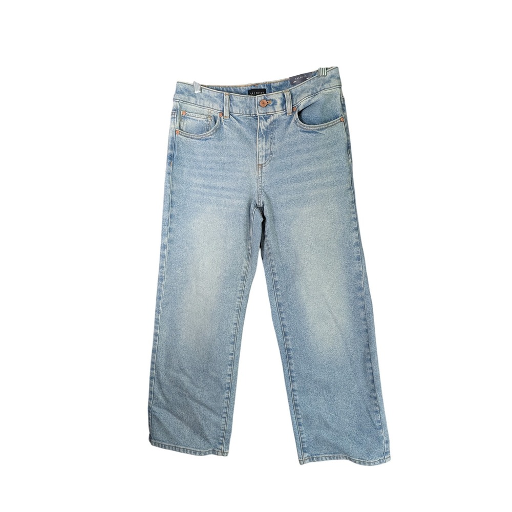 Talbots Classic Jean Trouser Womens 6P Light Wash Mid Rise Straight Denim New